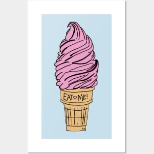 Eat Me Ice Cream Cone Posters and Art